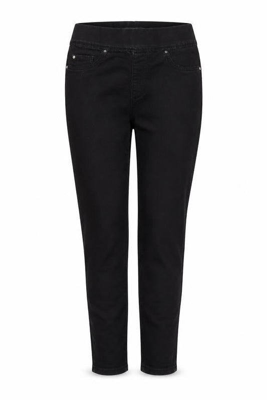 Womens UK Size 10 Denim & Co. Relaxed Fit Jegging Black Trousers