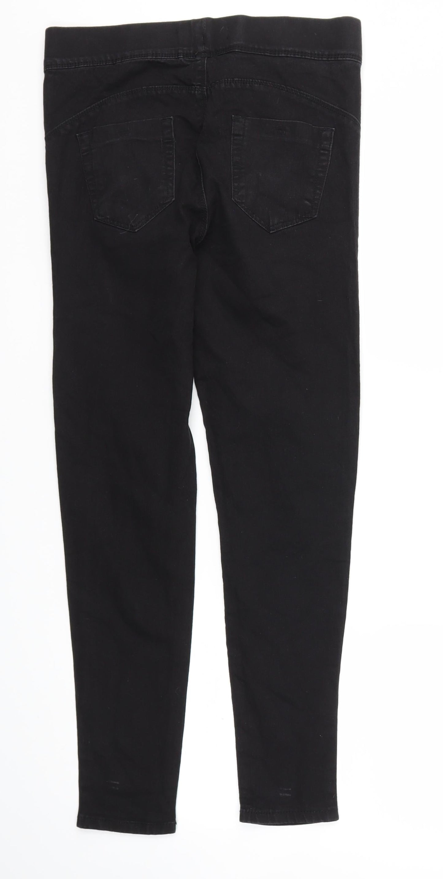 Denim & Co. Womens Black   Jegging Trousers Size 10 L28 in - Stretch waistband