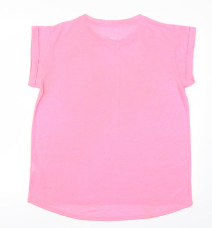 Womens UK Size 14 Atmosphere Pink Basic T-Shirt