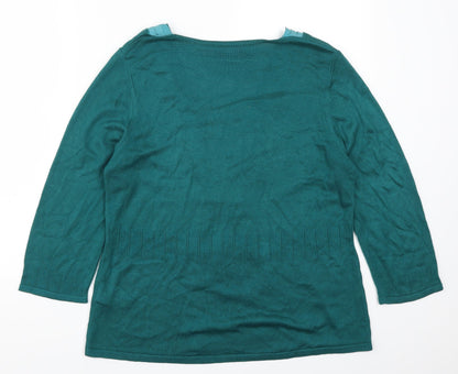 Per Una Womens Blue   Pullover Jumper Size 14
