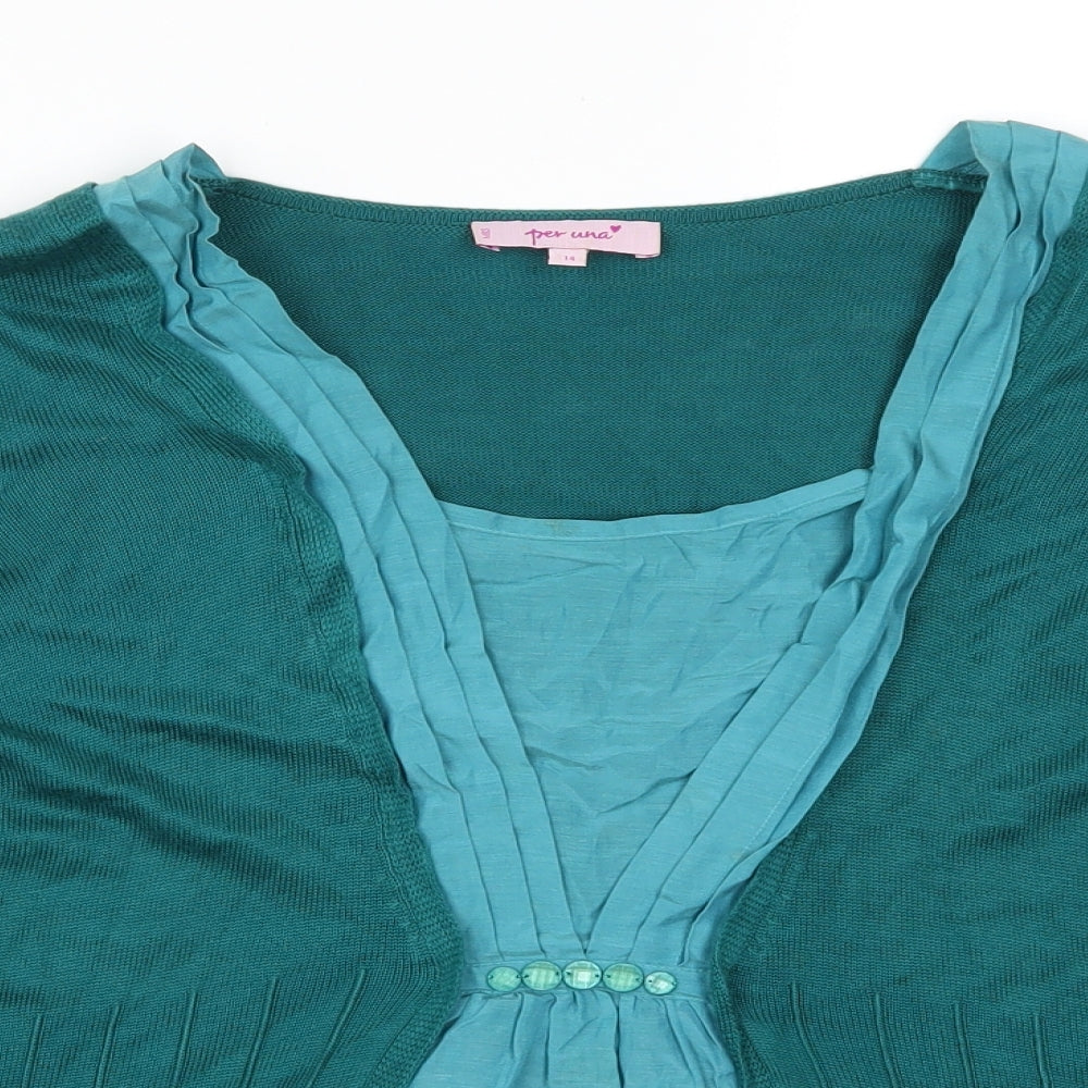 Per Una Womens Blue   Pullover Jumper Size 14