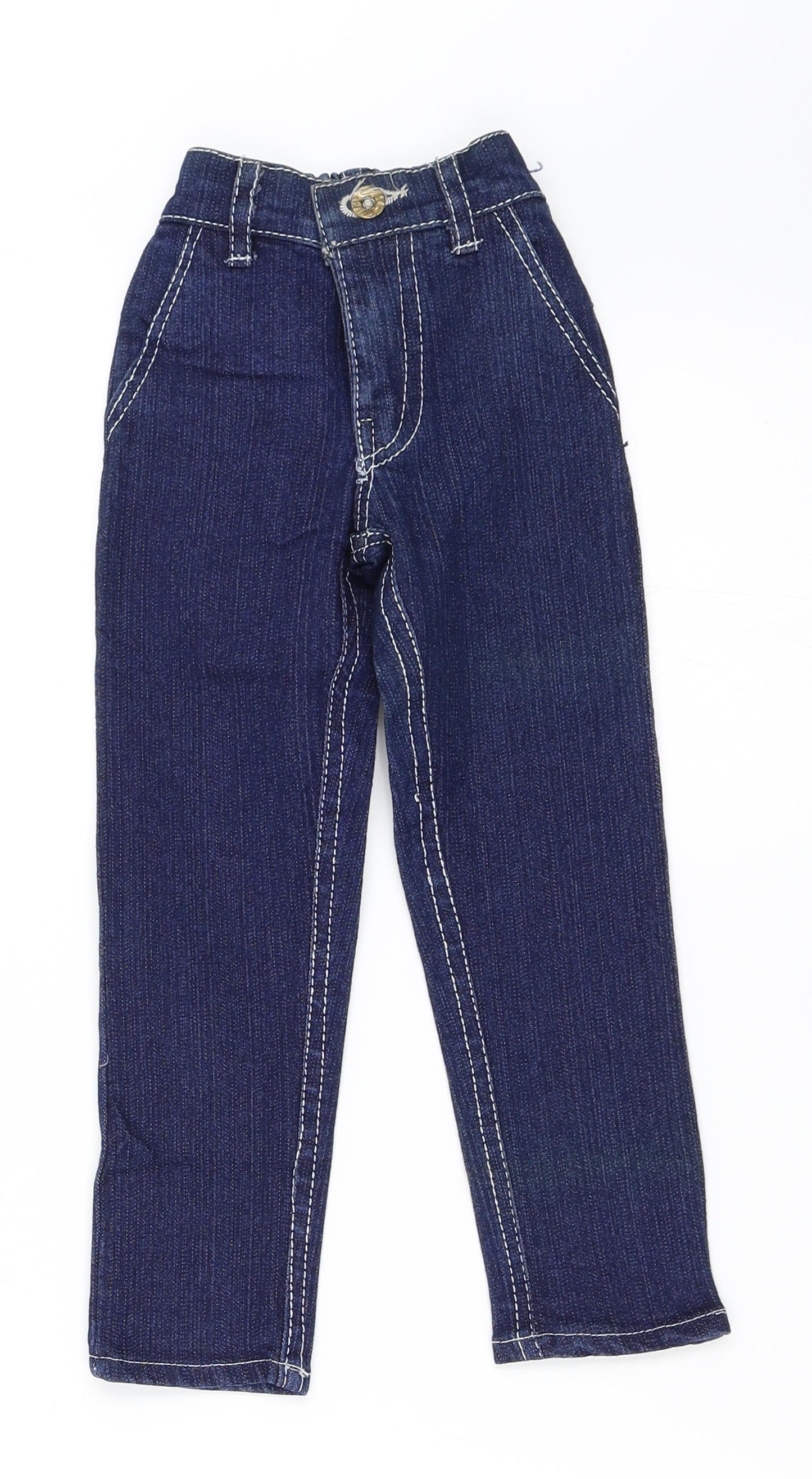 Preworn Girls Blue  Denim Skinny Jeans Size 2 Years