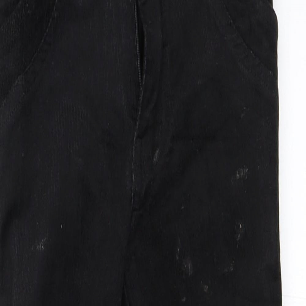 Preworn Girls Black  Corduroy Straight Jeans Size 2 Years