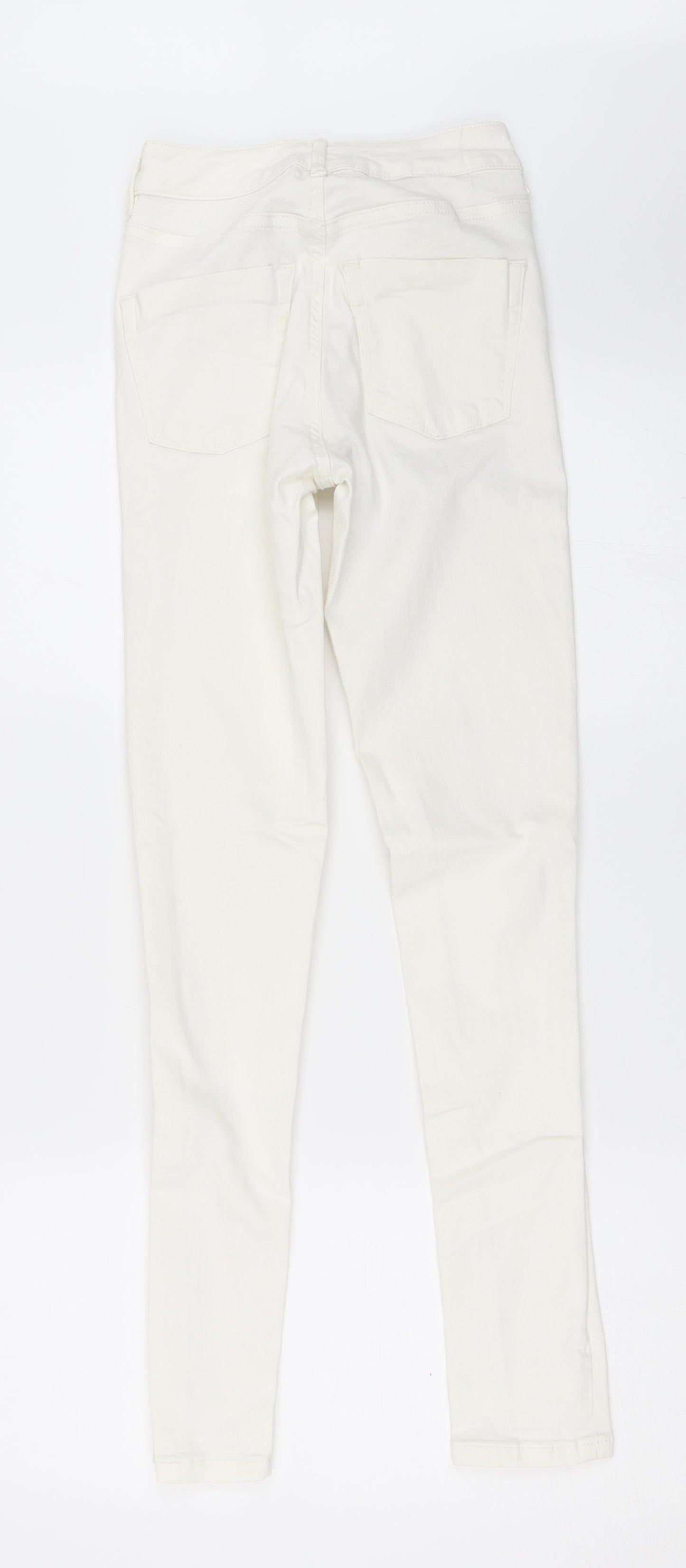 Womens UK Size 6 Warehouse Regular Fit Skinny White Jeans
