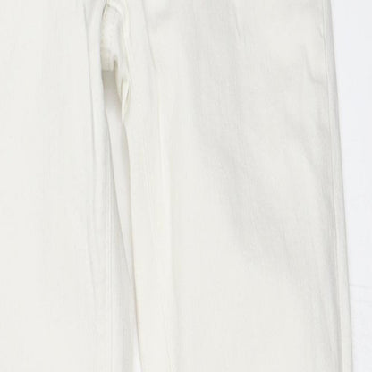 Womens UK Size 6 Warehouse Regular Fit Skinny White Jeans