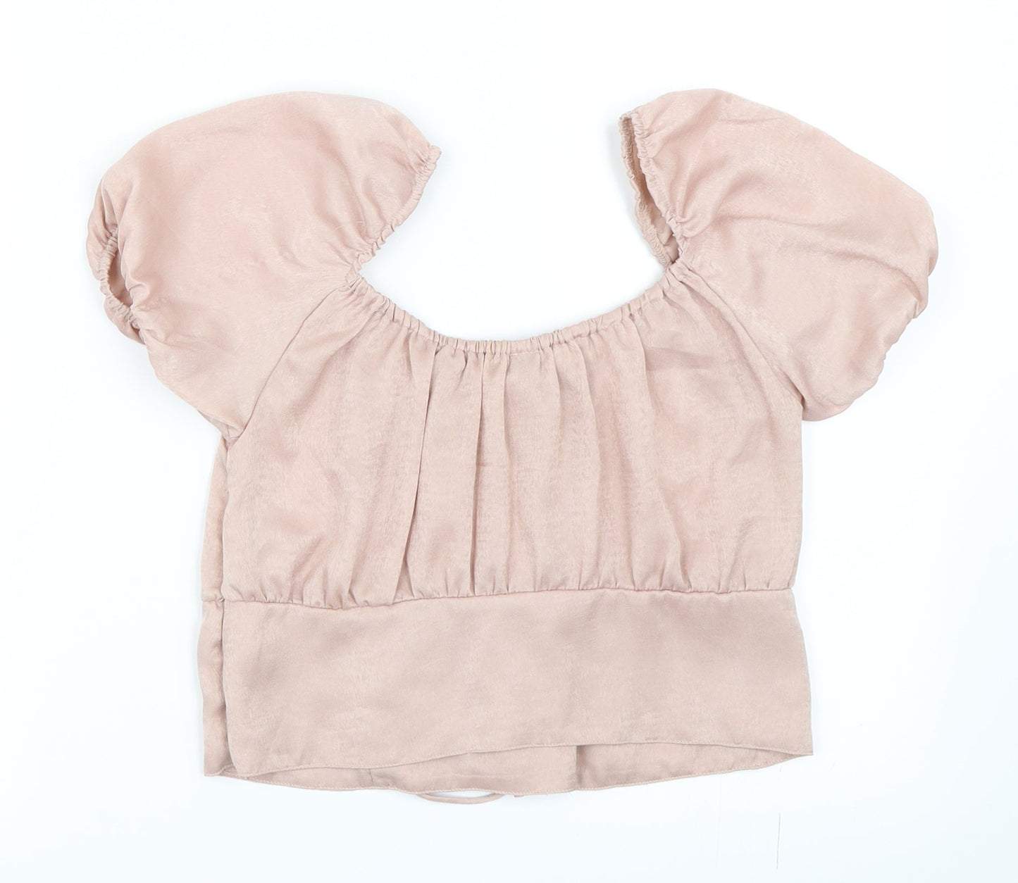 Womens UK Size M Motel Pink Cropped Blouse