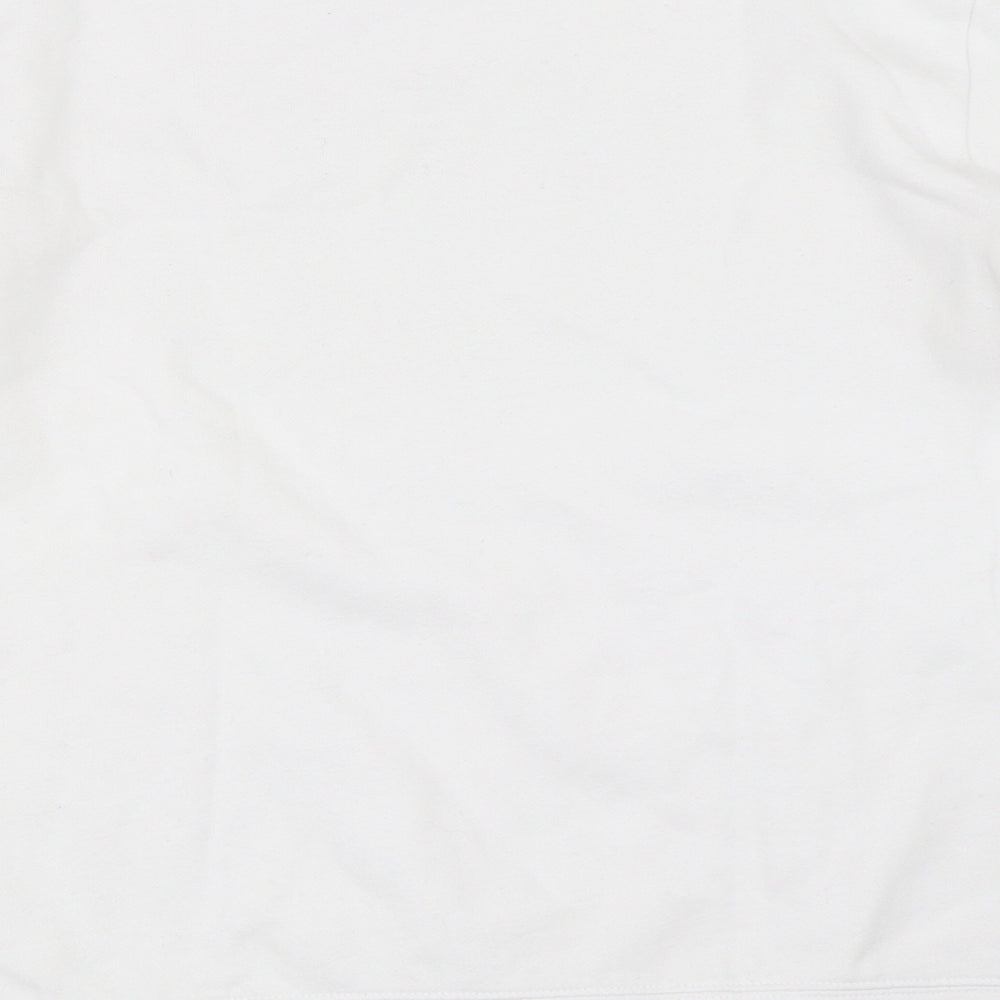 Mens UK Size XS Preworn White Pullover Sweatshirt