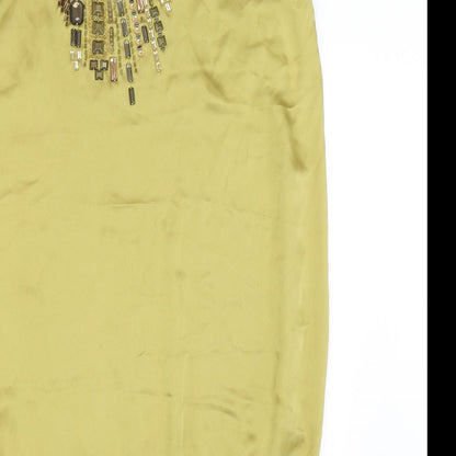 Womens UK Size 10 NEXT Green Tunic Blouse