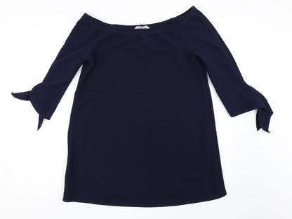 George Womens Blue   Basic Blouse Size 12