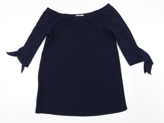 George Womens Blue   Basic Blouse Size 12