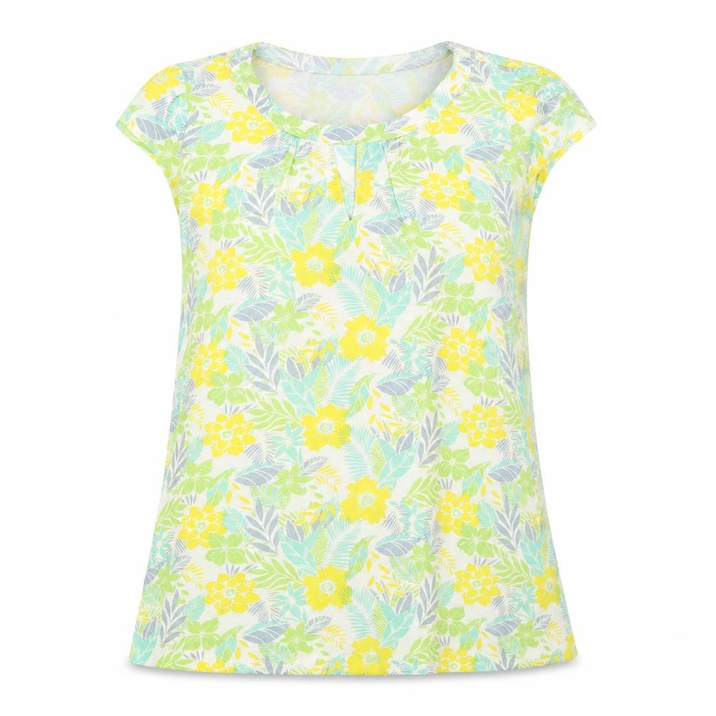 Womens UK Size 8 Peacocks Green Basic T-Shirt