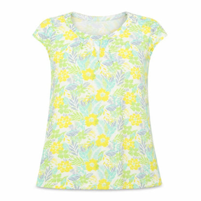 Womens UK Size 8 Peacocks Green Basic T-Shirt