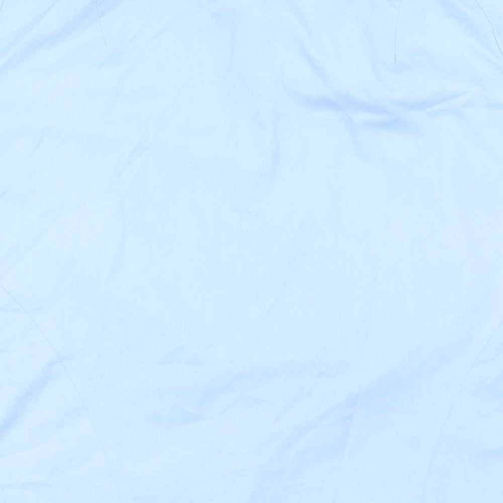 Womens UK Size 10 Vortex Blue Basic Button-Up