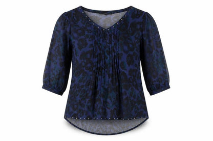 Womens UK Size 10 NEXT Blue Basic Blouse