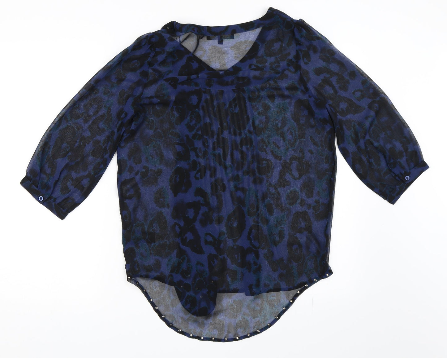 Womens UK Size 10 NEXT Blue Basic Blouse