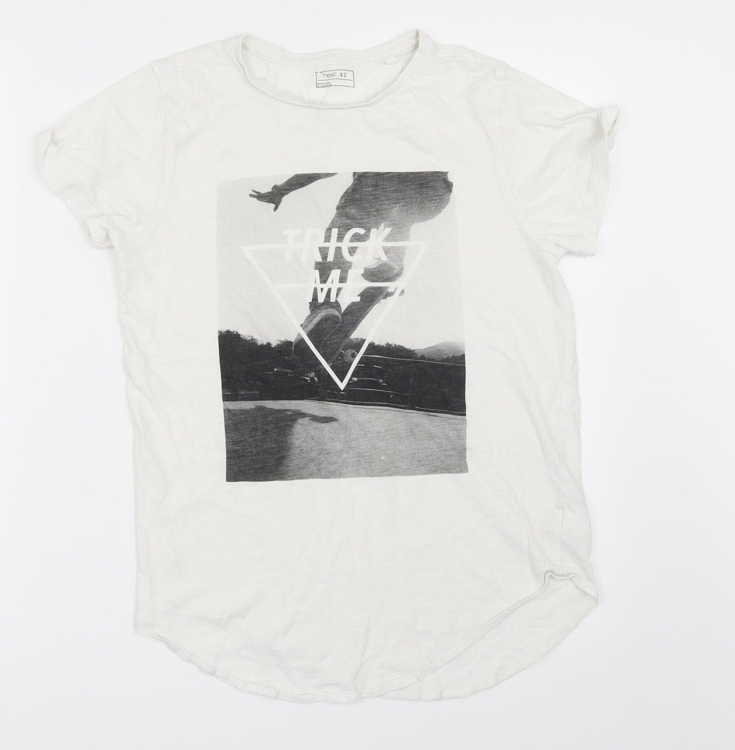 NEXT Boys White   Basic T-Shirt Size 12 Years  - skating