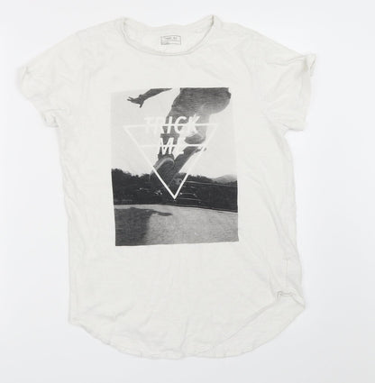 NEXT Boys White   Basic T-Shirt Size 12 Years  - skating