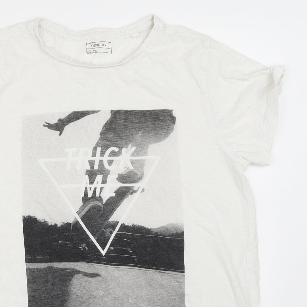 NEXT Boys White   Basic T-Shirt Size 12 Years  - skating