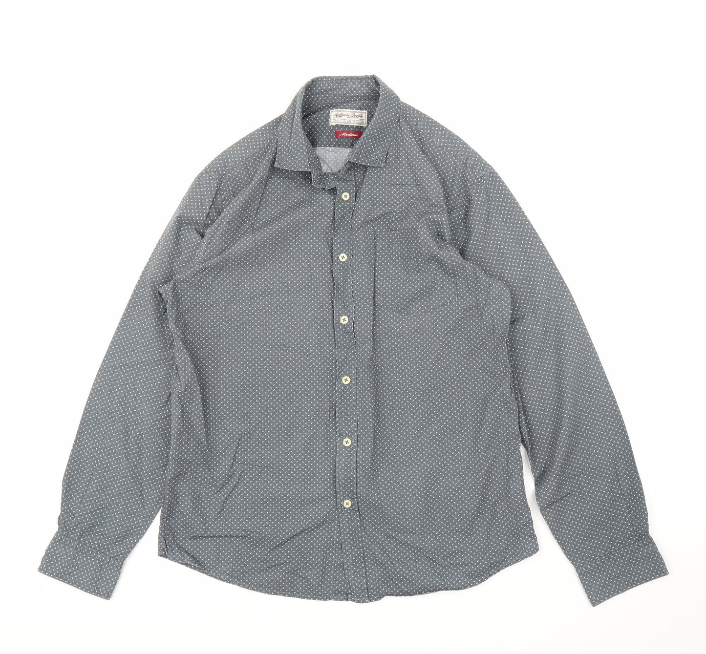 TU Mens Grey    Button-Up Size M