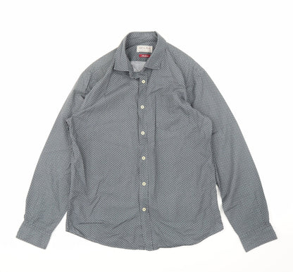 TU Mens Grey    Button-Up Size M