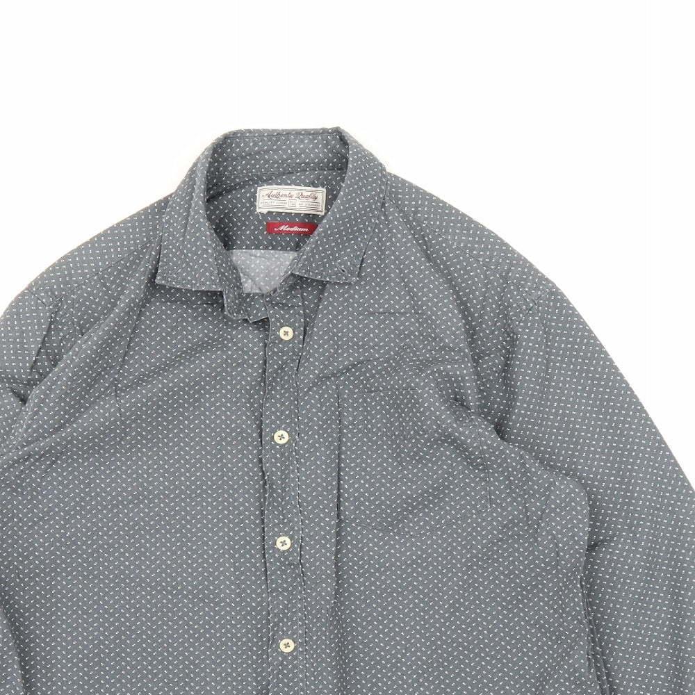 TU Mens Grey    Button-Up Size M