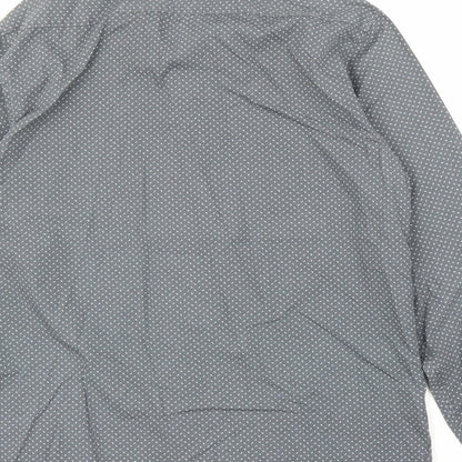 TU Mens Grey    Button-Up Size M
