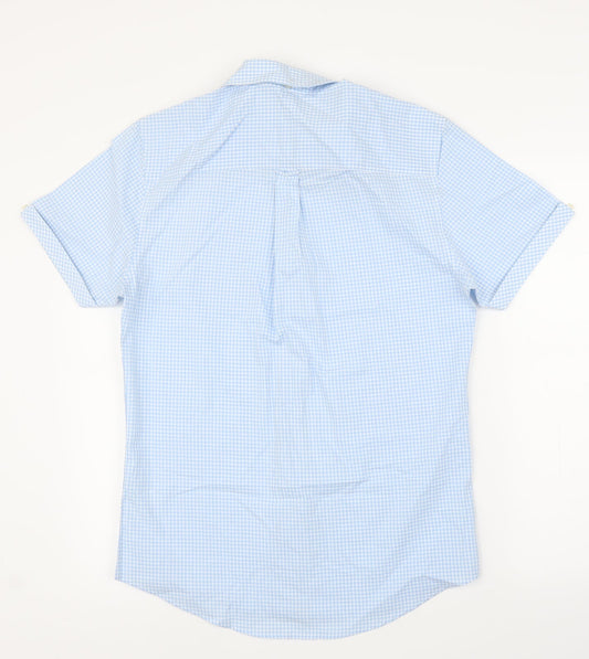 Admiral Mens Blue Check   Button-Up Size S
