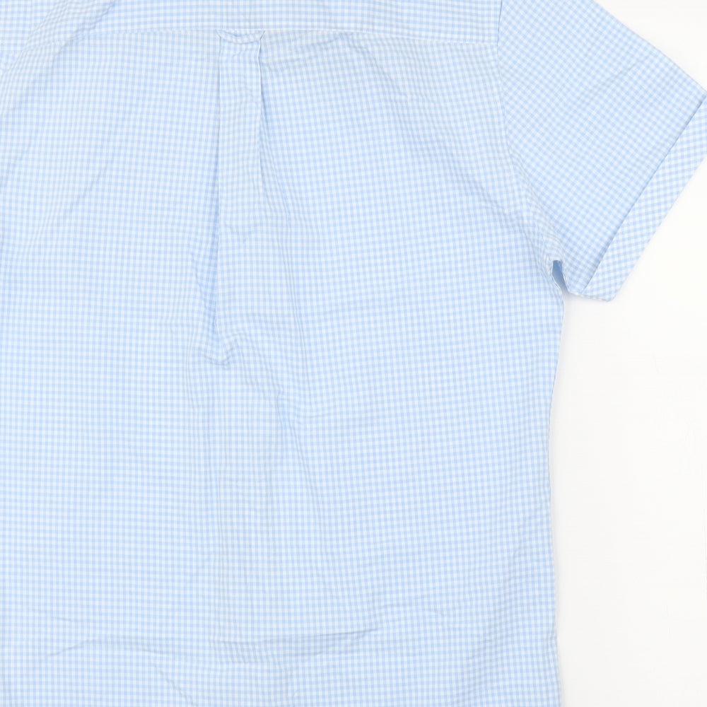 Admiral Mens Blue Check   Button-Up Size S