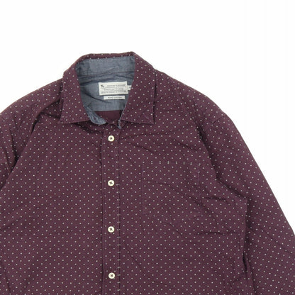 TU Mens Purple    Button-Up Size M