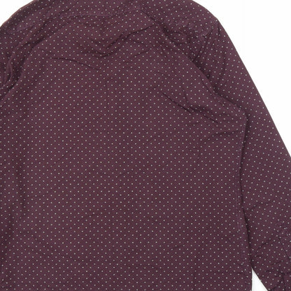 TU Mens Purple    Button-Up Size M