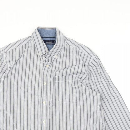 Mens UK Size M Maine New England Blue  Button-Up Long Sleeve Casual Shirt