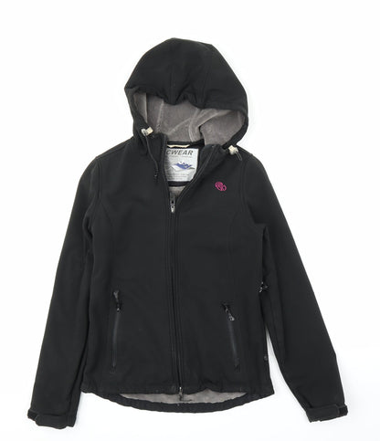 Rodeo Womens Black   Windbreaker Jacket Size 8