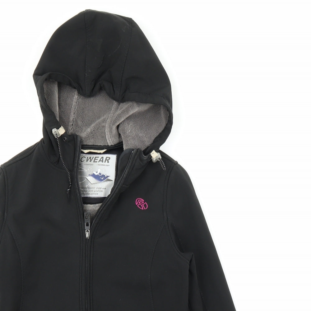 Rodeo Womens Black   Windbreaker Jacket Size 8