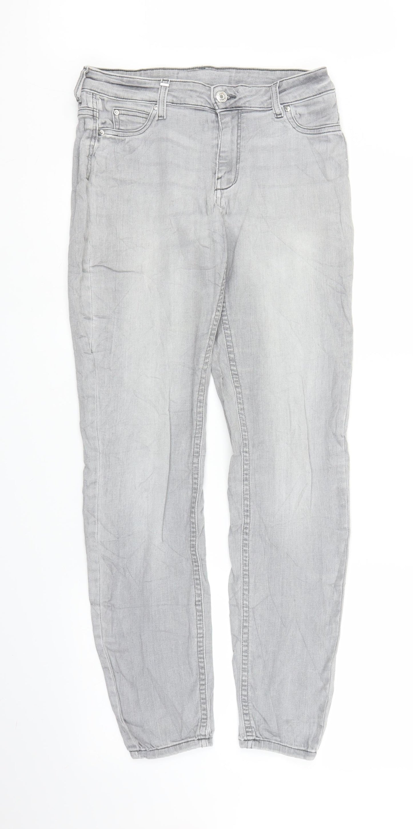 Womens UK Size M Preworn Regular Fit Jegging Grey Jeans