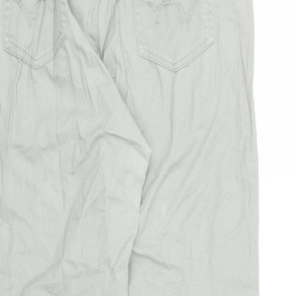Womens UK Size L Sunbird Regular Fit Capri Green Trousers