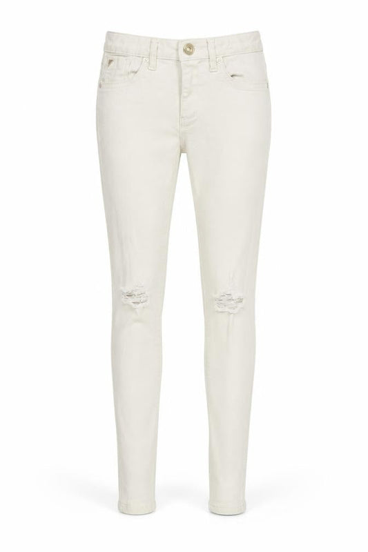 Womens UK Size 6 River Island Regular Fit Skinny White Jeans