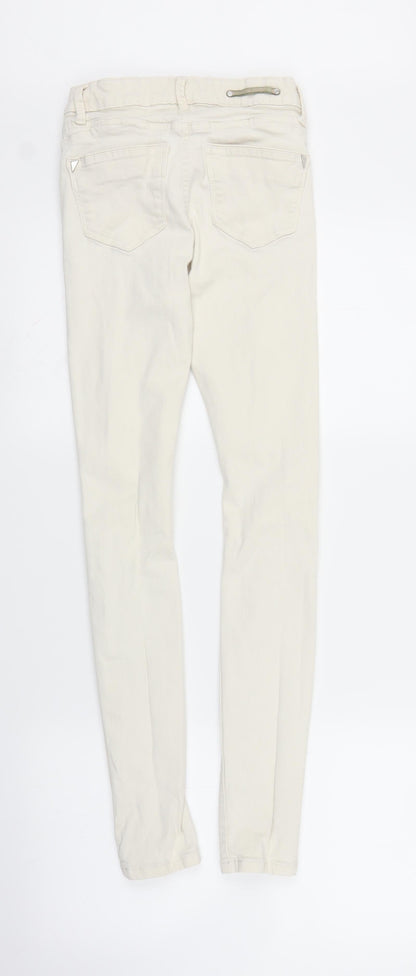 River Island Womens White  Denim Skinny Jeans Size 6 L27 in