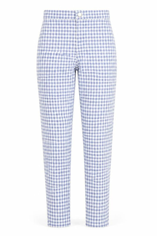 Womens UK Size 25 in Topshop Regular Fit Carrot Blue Trousers