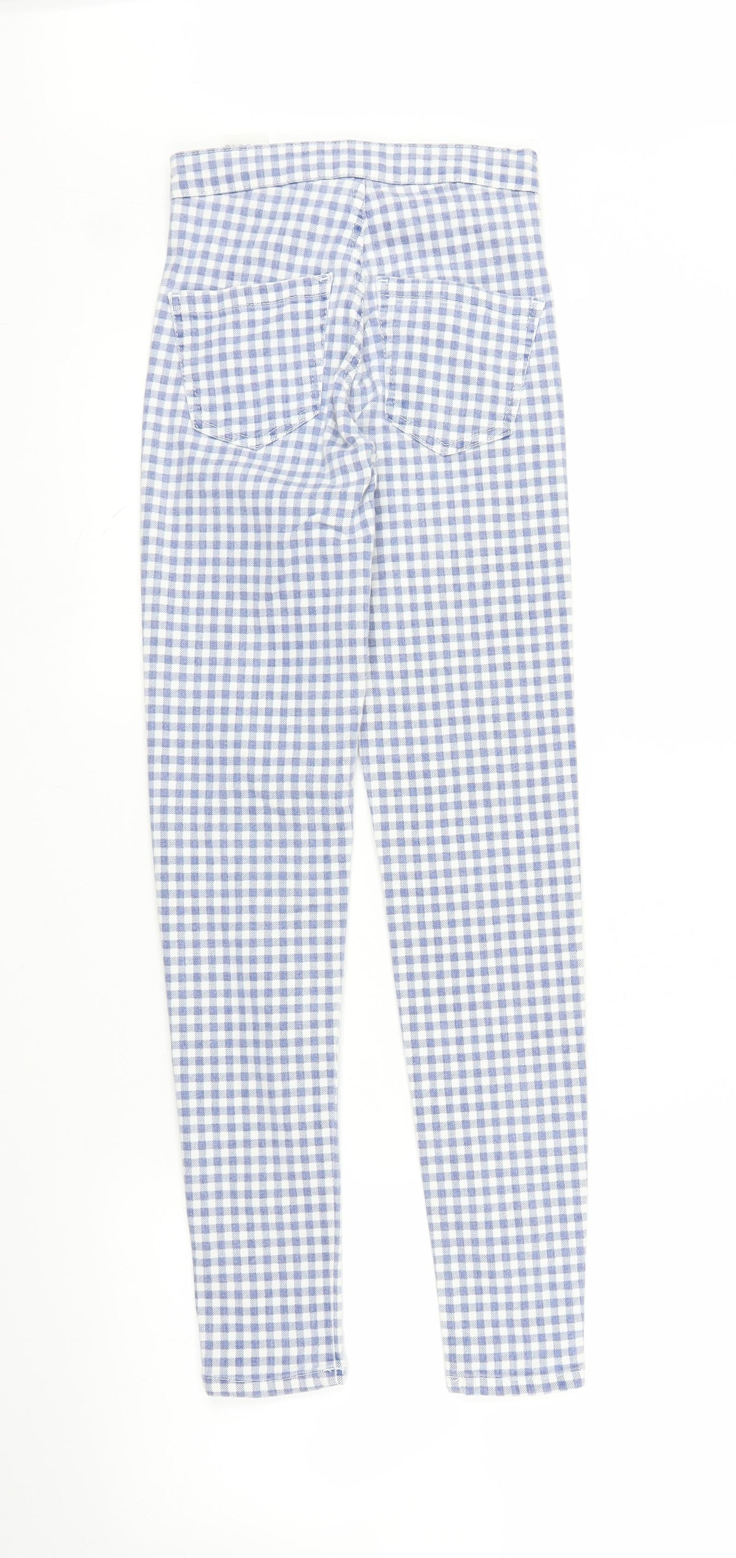Womens UK Size 25 in Topshop Regular Fit Carrot Blue Trousers