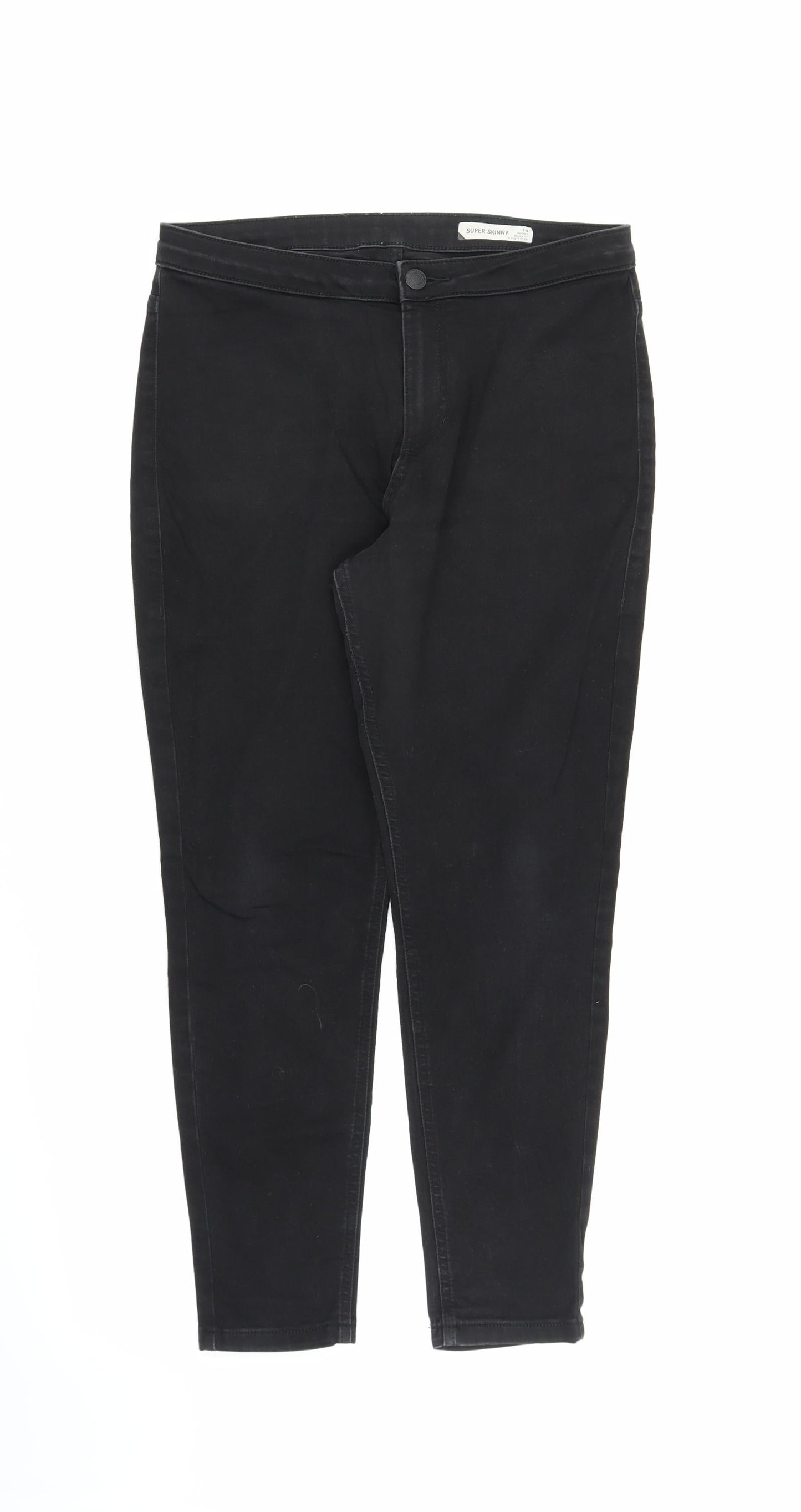 Womens UK Size 14 Preworn Regular Fit Jegging Black Jeans