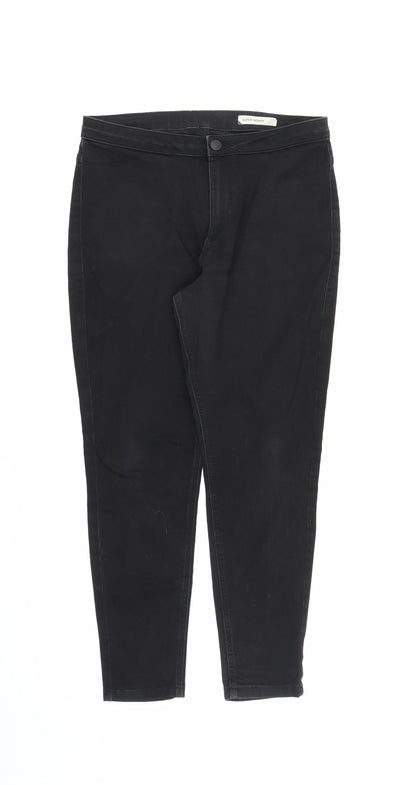 Womens UK Size 14 Preworn Regular Fit Jegging Black Jeans