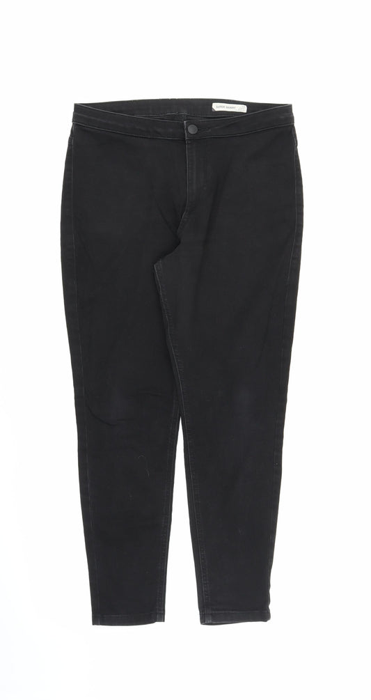 Womens UK Size 14 Preworn Regular Fit Jegging Black Jeans