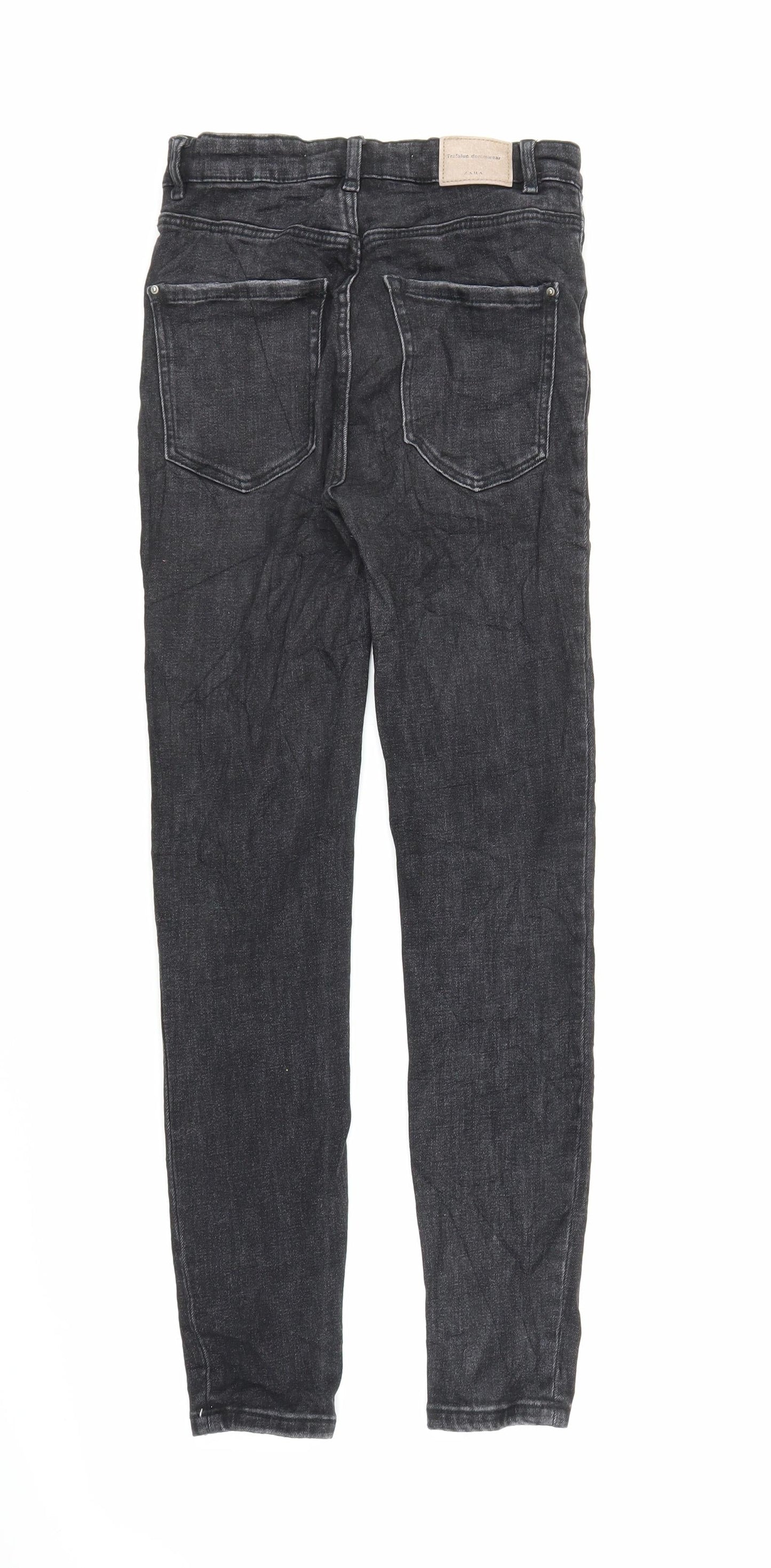 Zara Mens Black  Denim Skinny Jeans Size 24 in L26 in