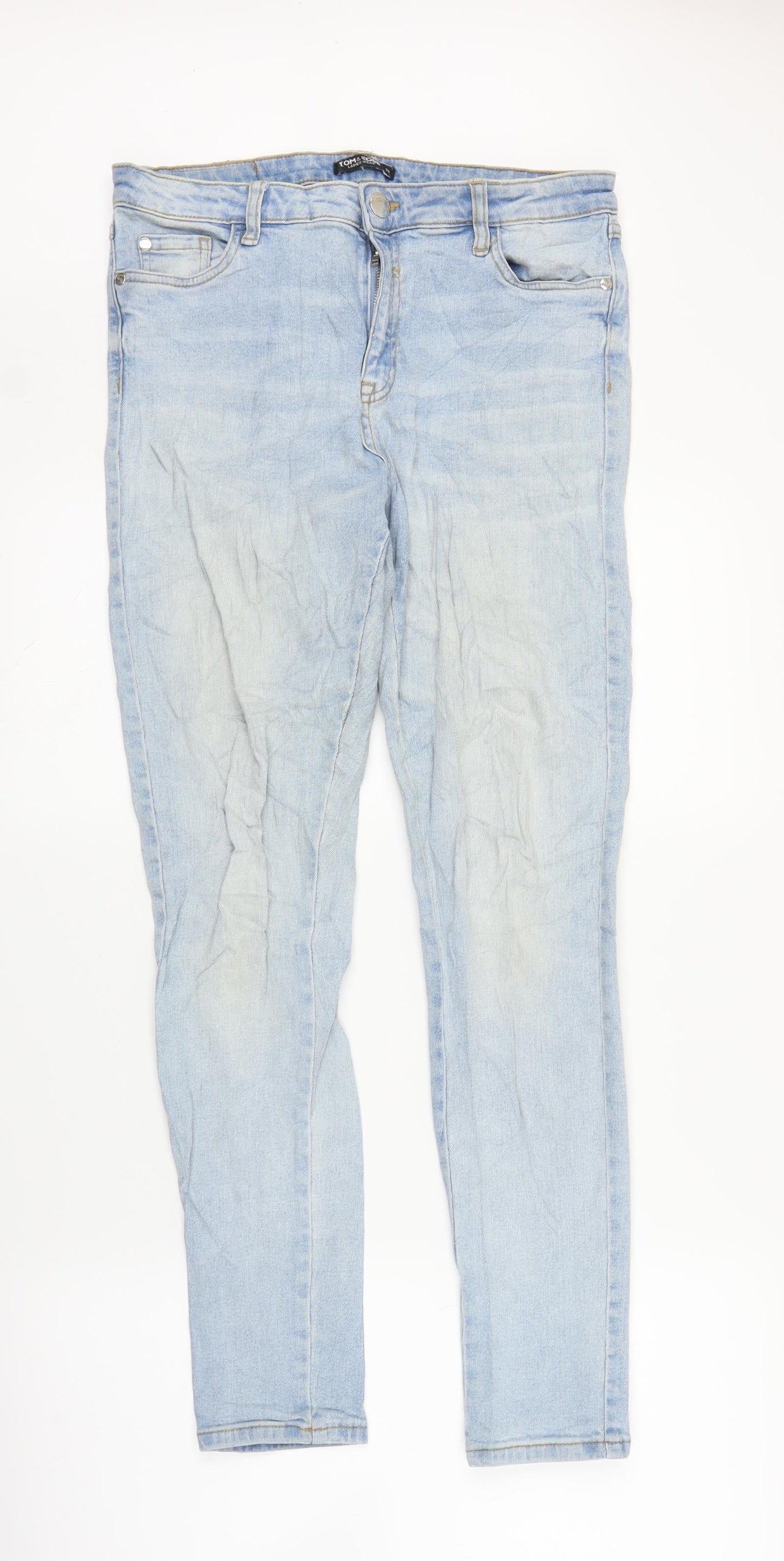 Tom & Rose Womens Blue  Denim Skinny Jeans Size 10 L29 in