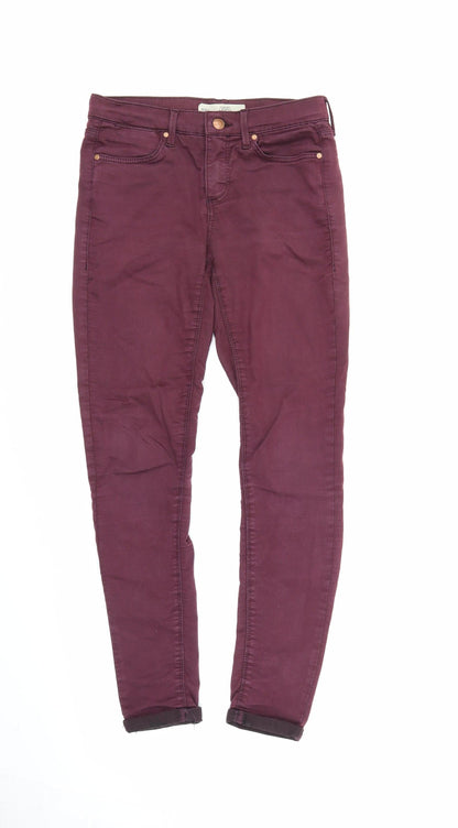 Topshop Womens Purple   Skinny Jeans Size 28 in L26 in