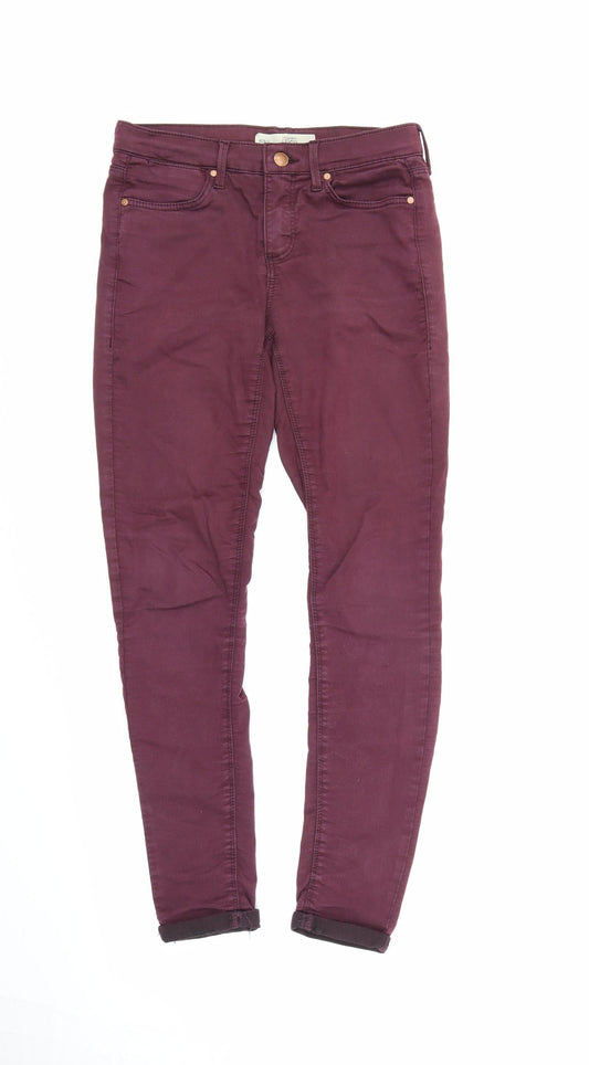 Topshop Womens Purple   Skinny Jeans Size 28 in L26 in
