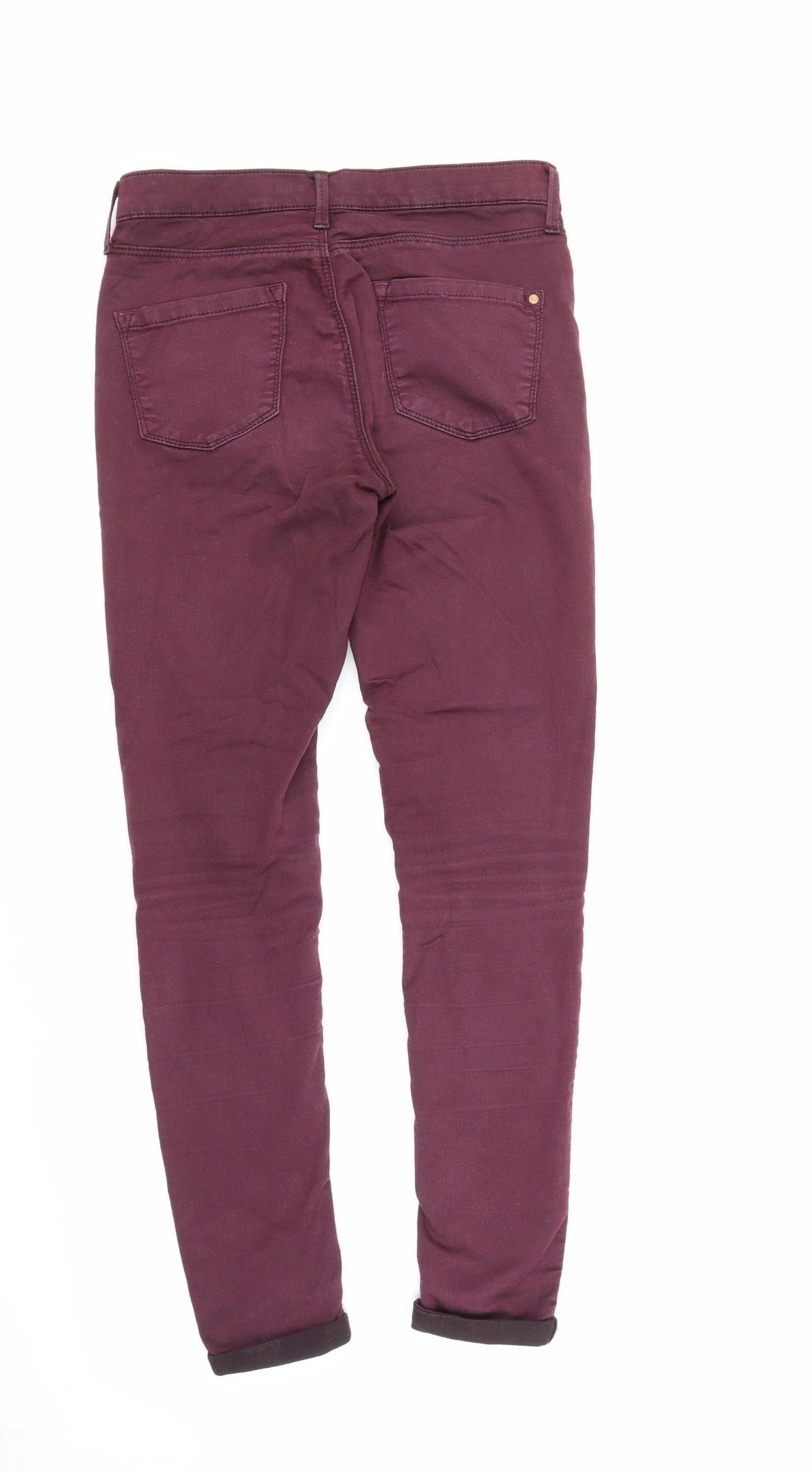 Topshop Womens Purple   Skinny Jeans Size 28 in L26 in