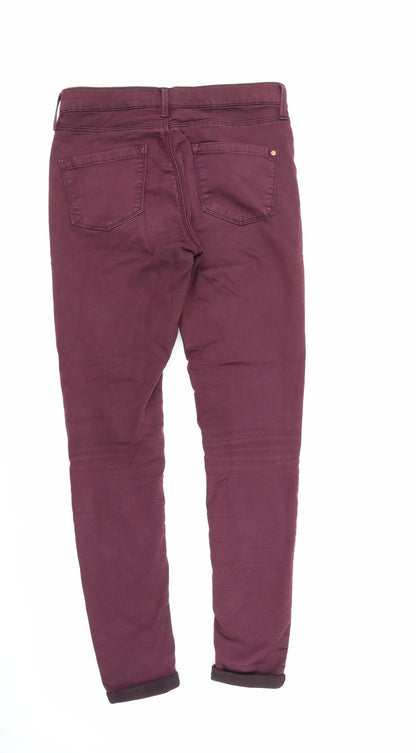 Topshop Womens Purple   Skinny Jeans Size 28 in L26 in