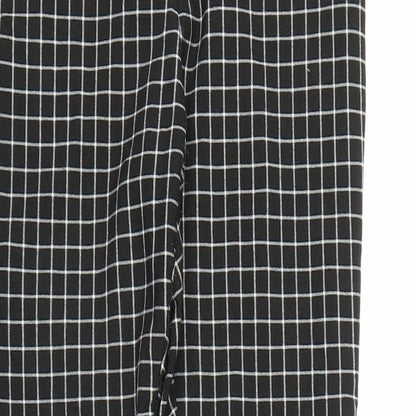 New Look Womens Black Check  Carrot Trousers Size 12 L26 in