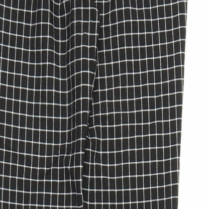 New Look Womens Black Check  Carrot Trousers Size 12 L26 in
